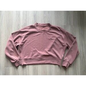 LuluLemon‎ Softstream Oversized Cropped Crew in Dusty Rose Size 6